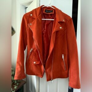 Faux Suede Burnt Orange Jacket